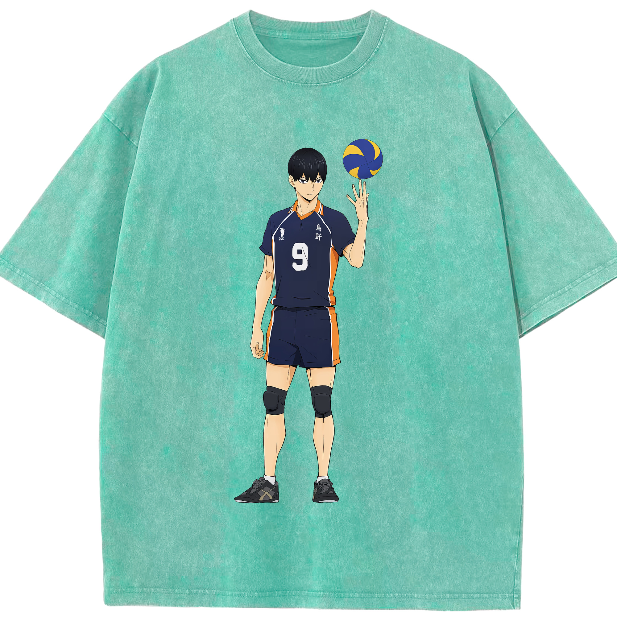 （画像用） ハイキュー!! Haikyu!! 綿100% ヴィンテージ風 半袖Tシャツ（フロントプリント）